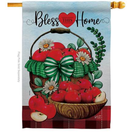 ANGELENO HERITAGE 28 x 40 in. Sweet Life Bless This Home House Flag H130422-BO